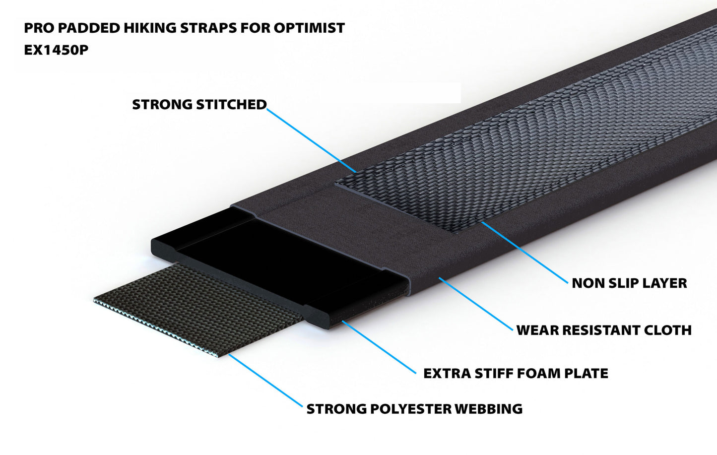 Optimist padded hiking straps PRO