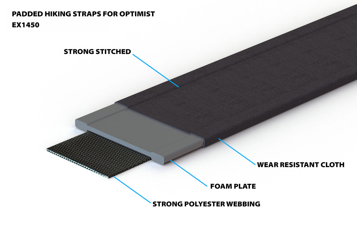 Optimist padded hiking straps
