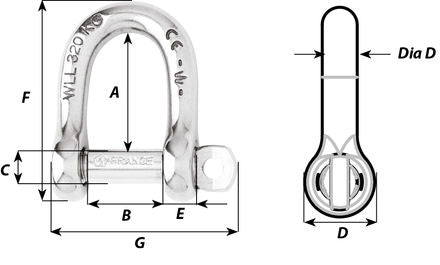 Self-Locking D shackle